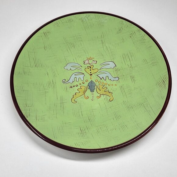 Tracy Porter - The Moss Collection - Set of 6 Handpainted Dinner Plates Green - Picture 2 of 10
